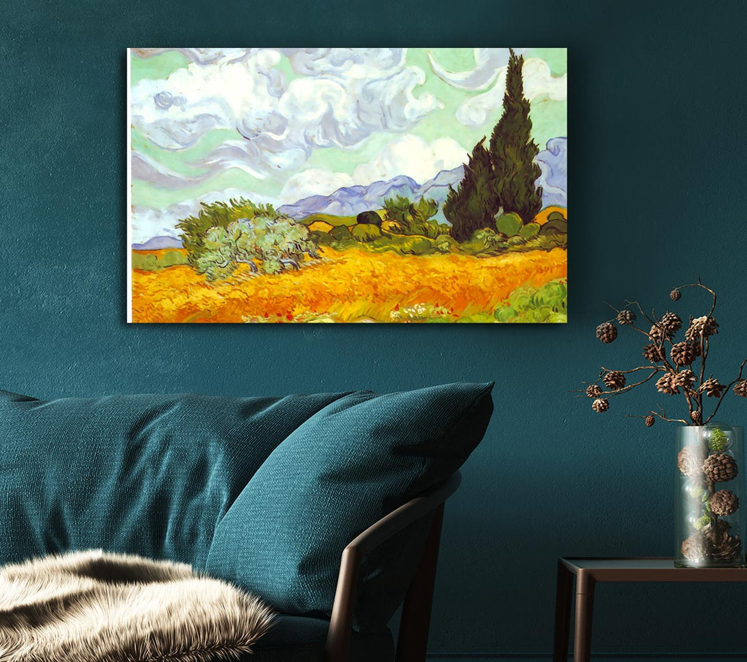 Picture of Van Gogh Cornfield With Cyprusses Canvas Print Wall Art