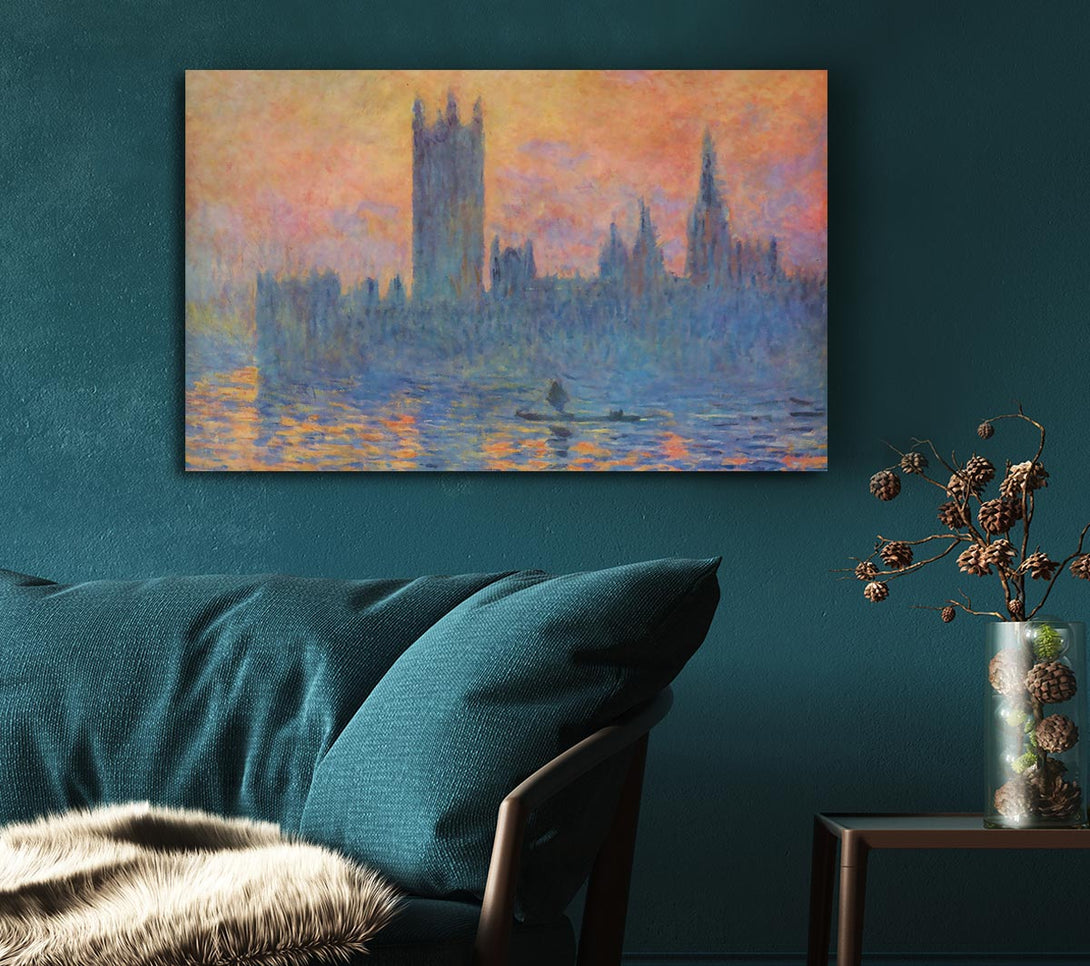 Picture of Monet London Parliament In Winter Canvas Print Wall Art