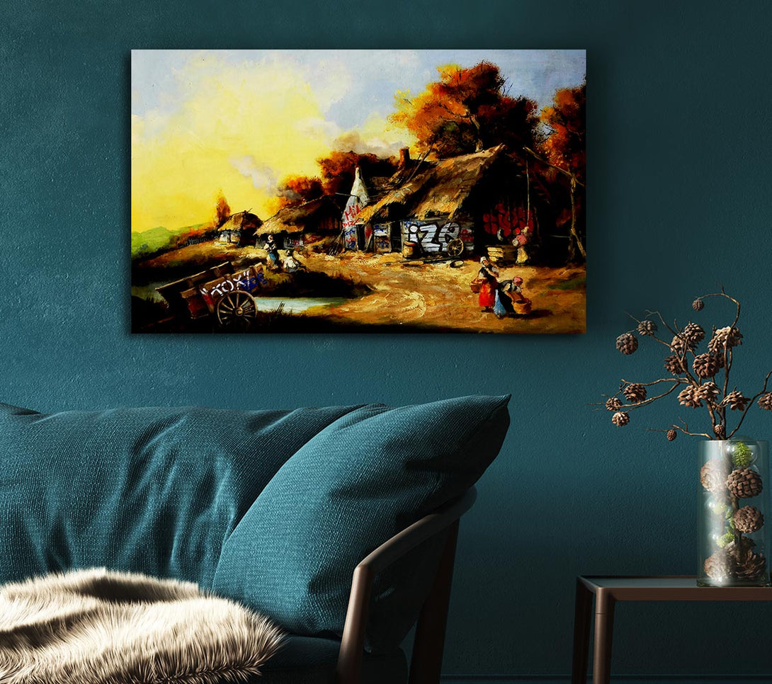 Picture of Countryside Graffiti Canvas Print Wall Art