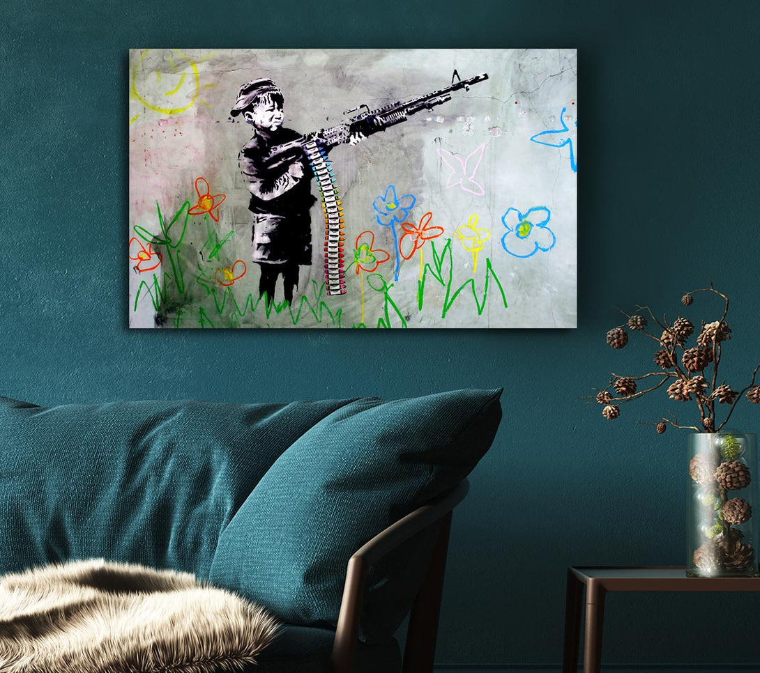 Picture of Crayon Gun Canvas Print Wall Art