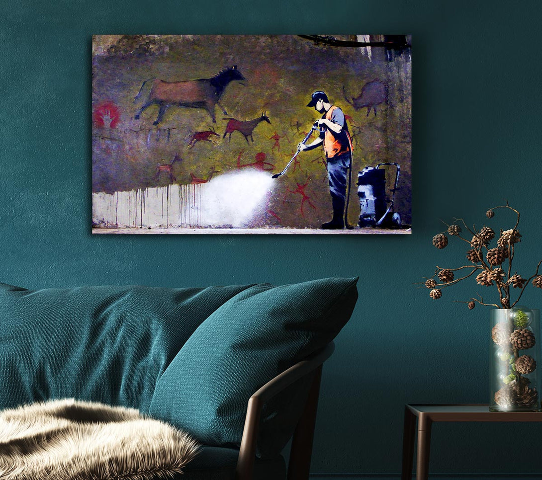 Picture of Graffiti Removal Canvas Print Wall Art