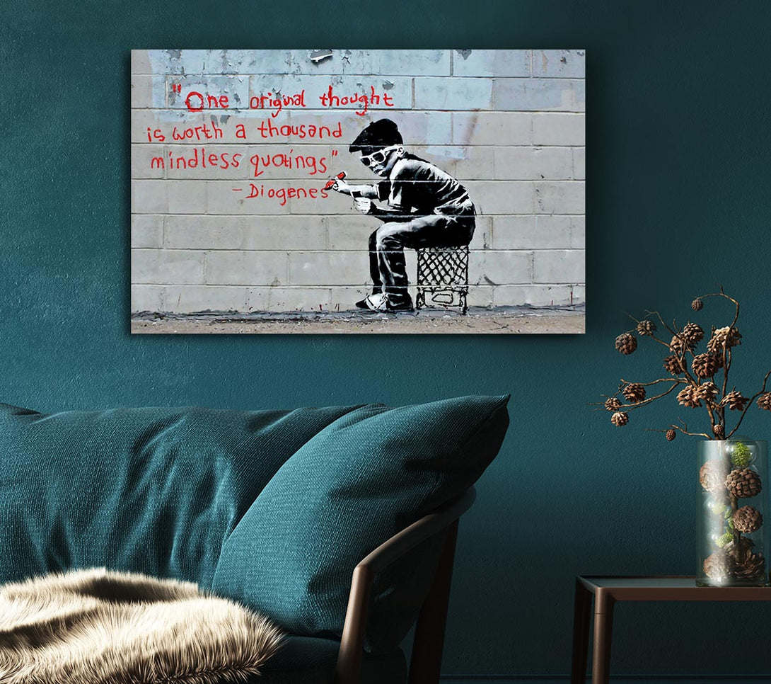 Picture of One Original Thought Is Worth A... Canvas Print Wall Art