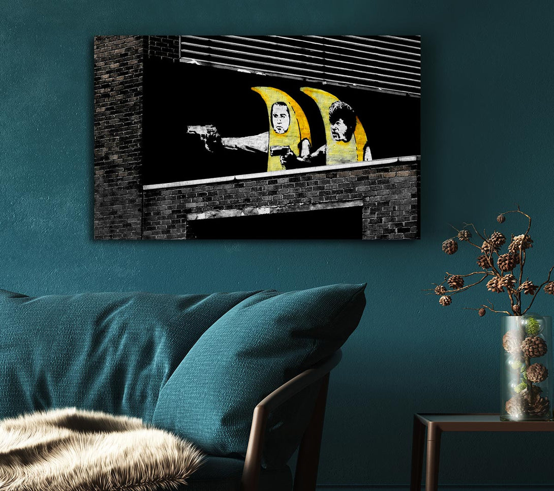 Picture of Pulp Fiction Banana Suits Canvas Print Wall Art