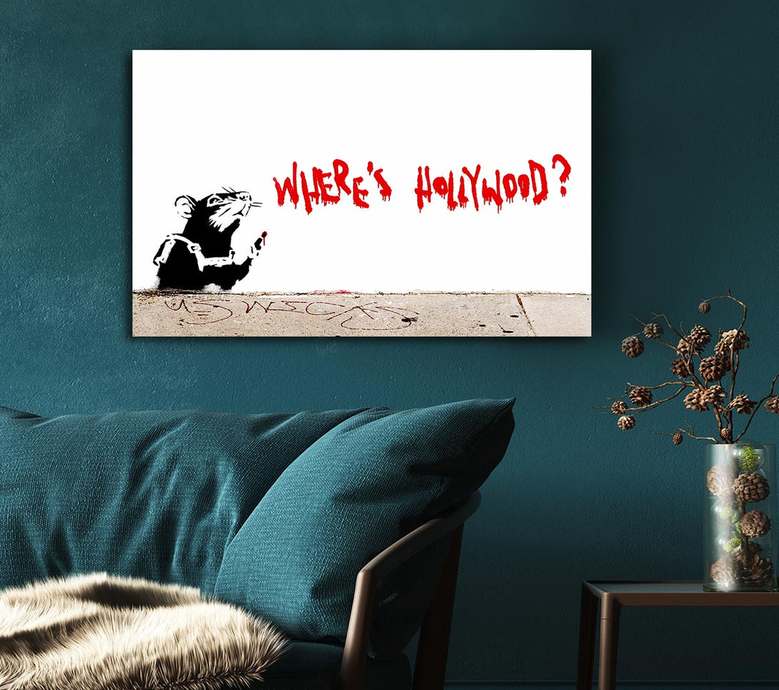 Picture of Rat Wheres Hollywood Canvas Print Wall Art