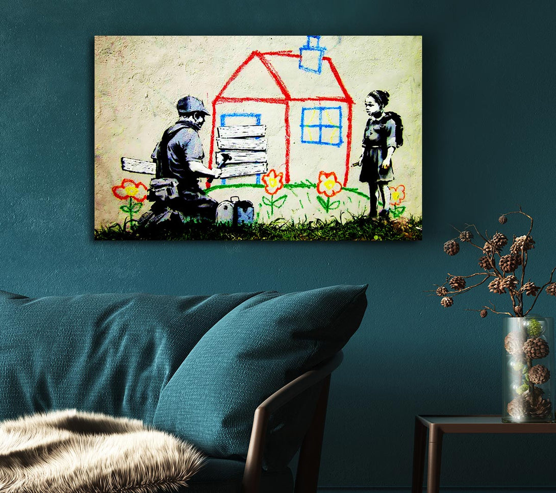 Picture of Wendy House Barricade Canvas Print Wall Art