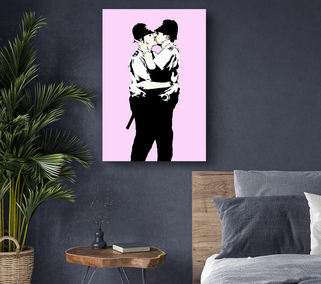 Picture of Bent Coppers Pink Canvas Print Wall Art