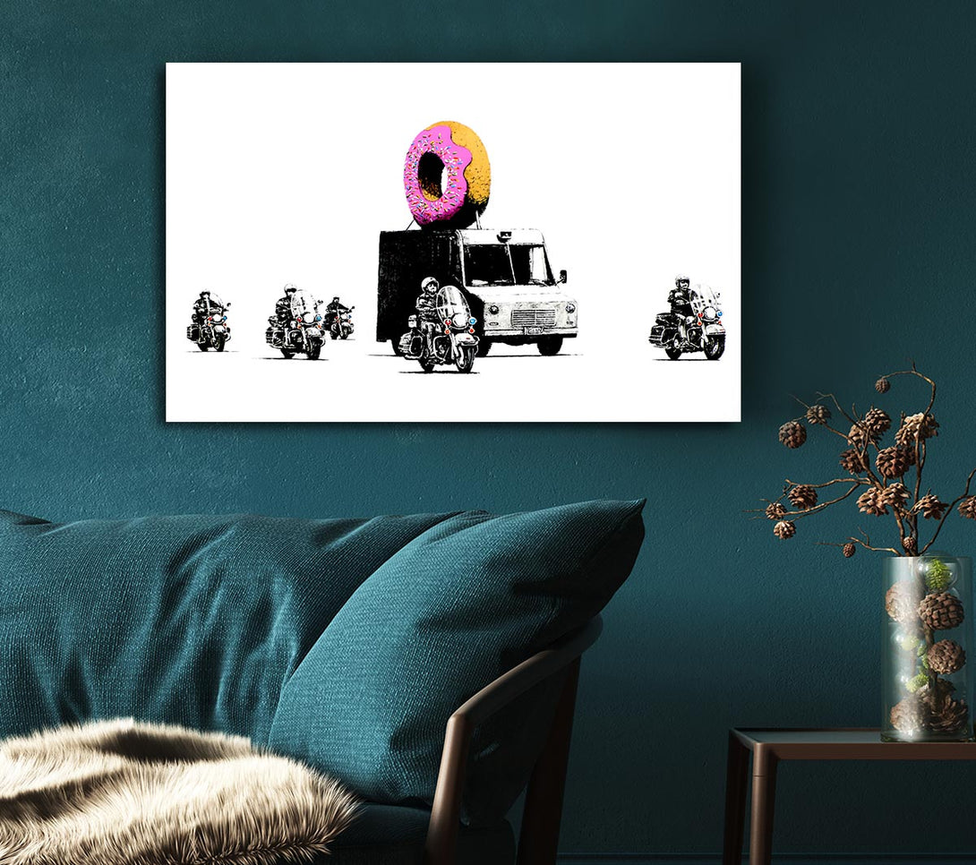 Picture of Donut Security Canvas Print Wall Art