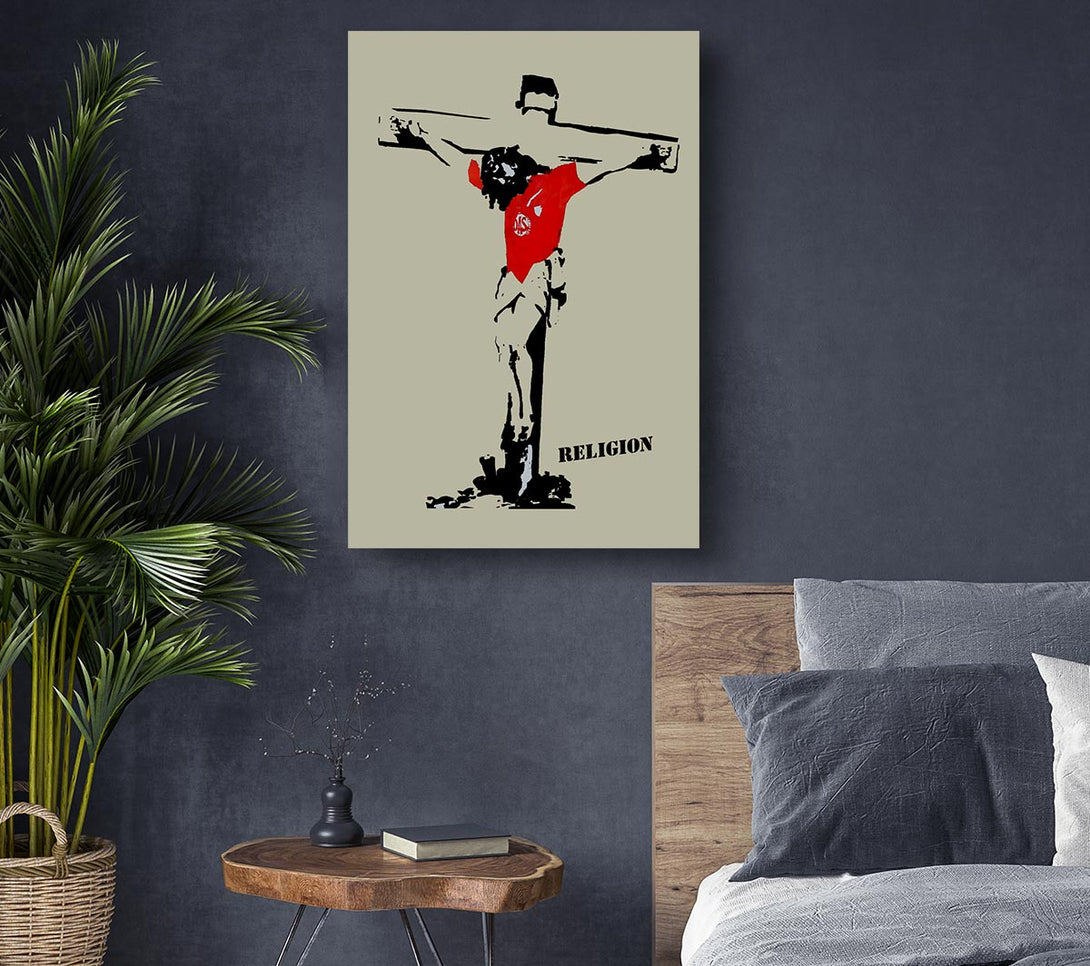 Picture of Football Religion Canvas Print Wall Art