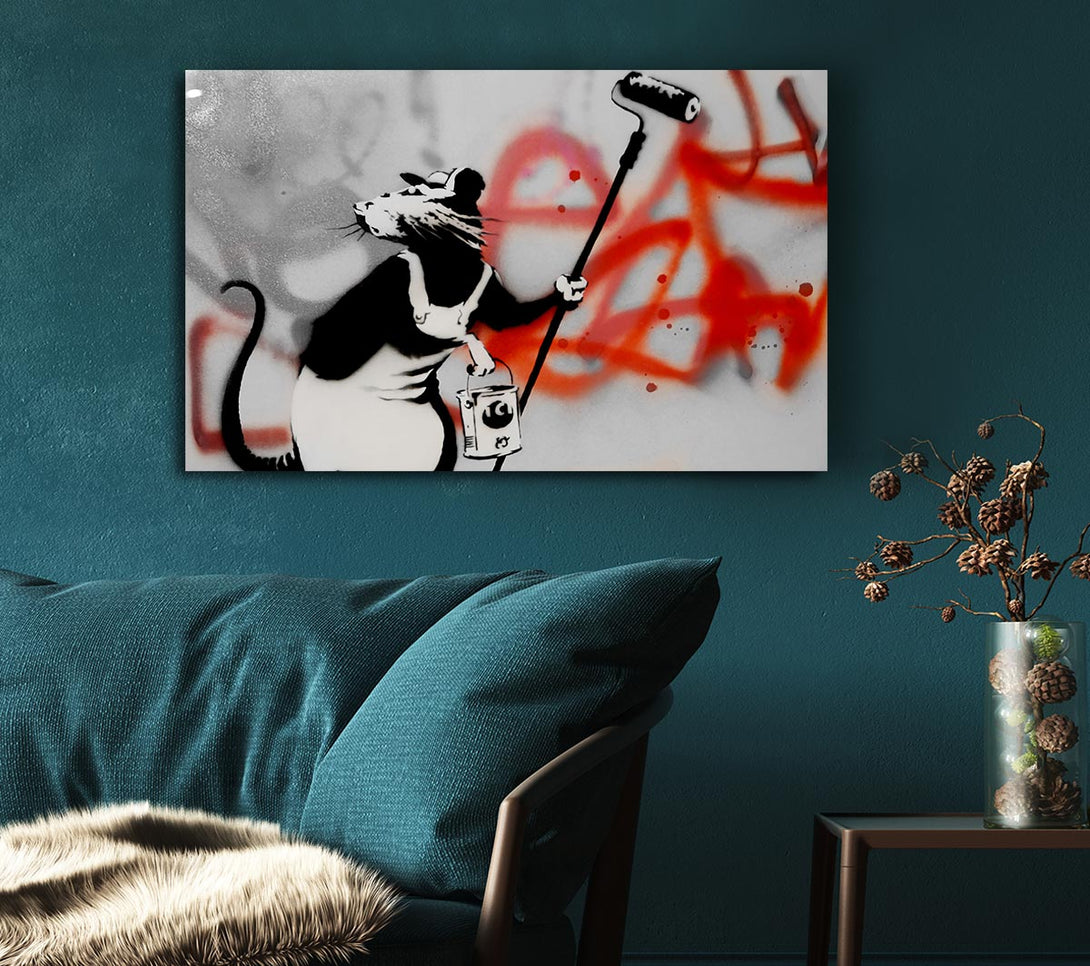 Picture of Graffiti Rat Removal Canvas Print Wall Art