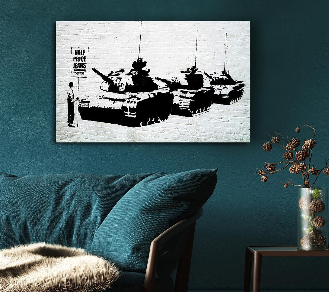 Picture of Half Price Jeans Canvas Print Wall Art