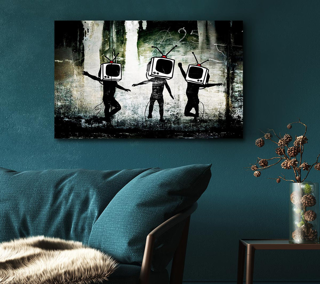 Picture of Tv Heads Canvas Print Wall Art