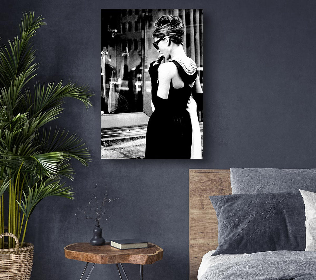 Picture of Audrey Hepburn Window Delight Canvas Print Wall Art