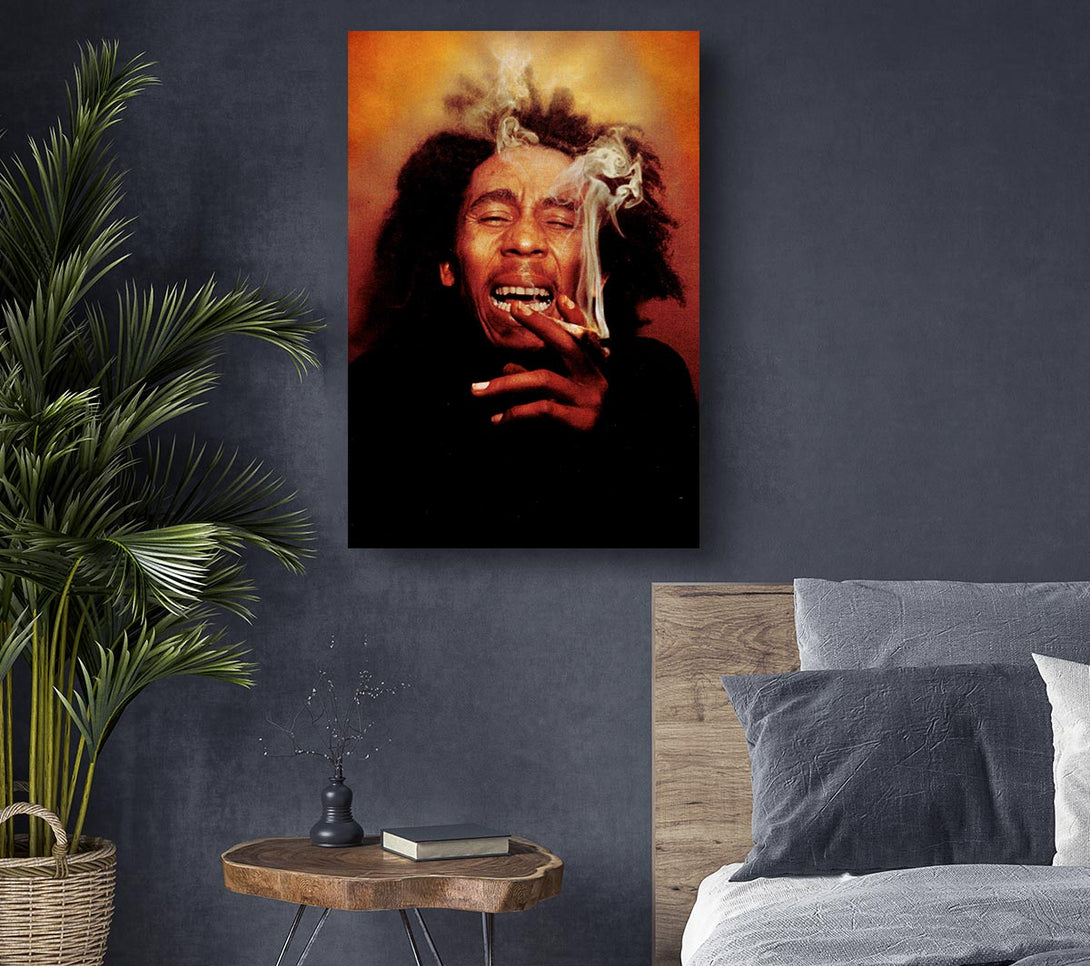 Picture of Bob Marley Laugh Canvas Print Wall Art