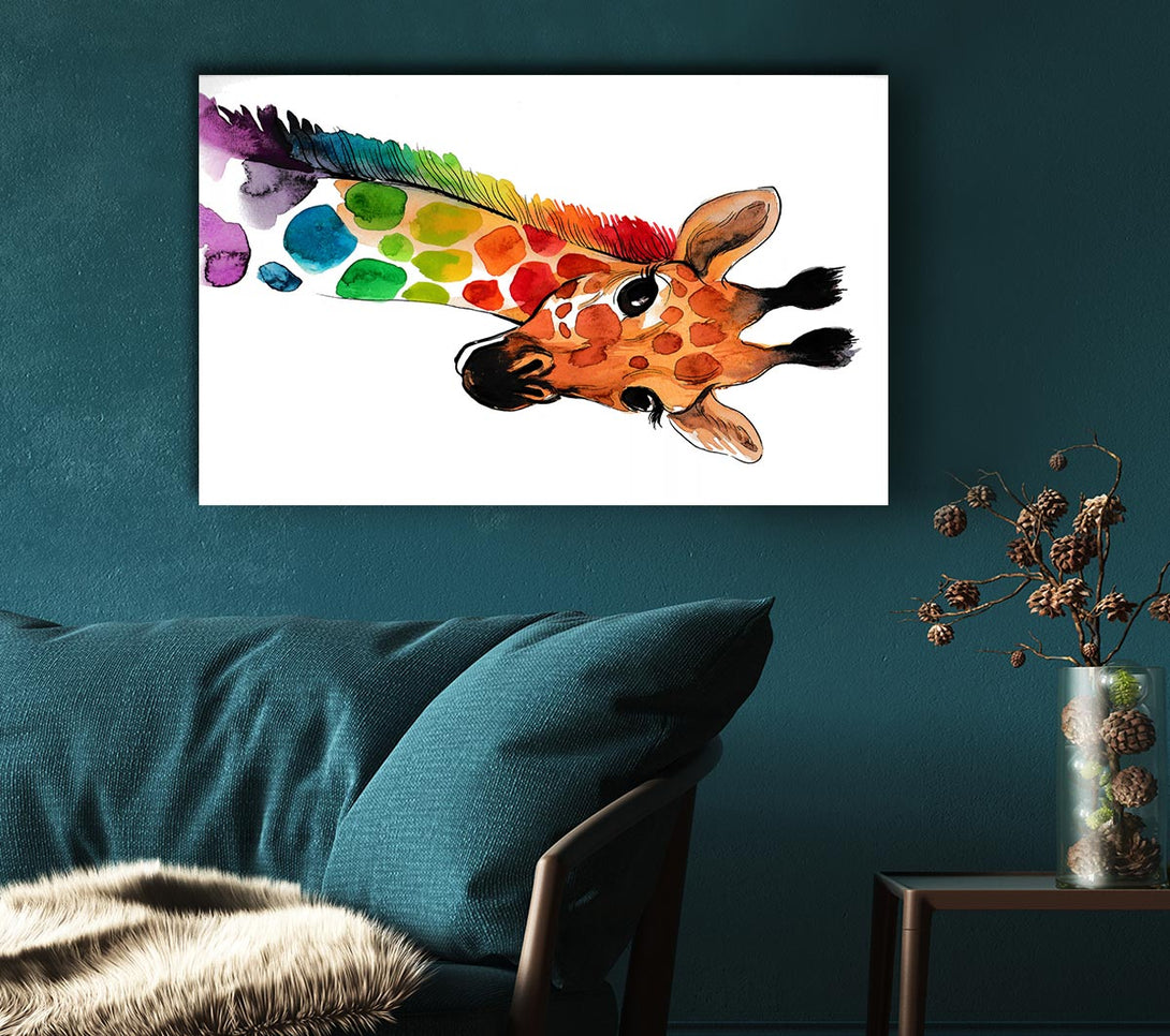 Picture of Rainbow Giraffe Canvas Print Wall Art