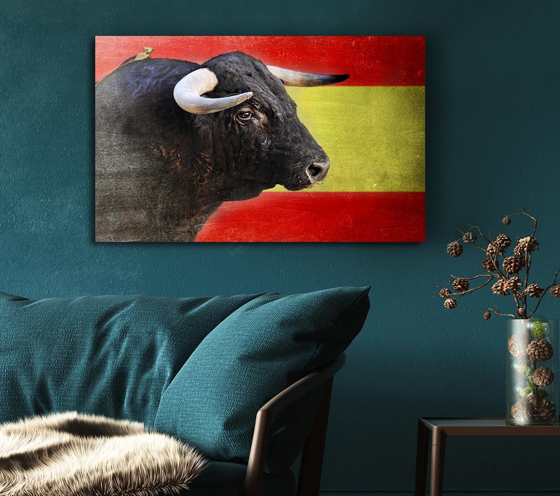 Picture of Spanish Bull Canvas Print Wall Art