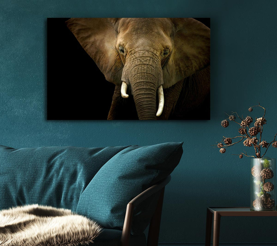 Picture of Stunning Elephant Face Canvas Print Wall Art