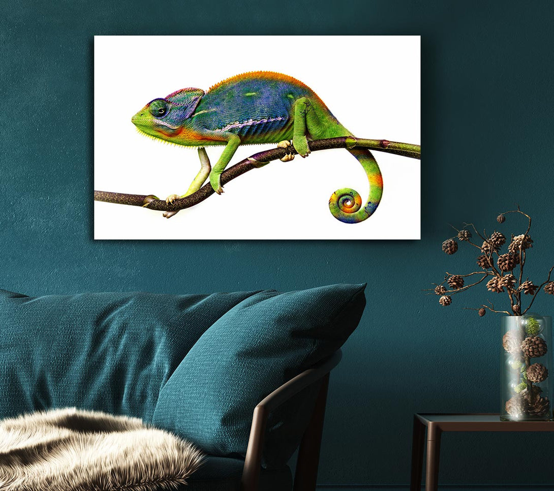 Picture of Chameleon Branch Canvas Print Wall Art