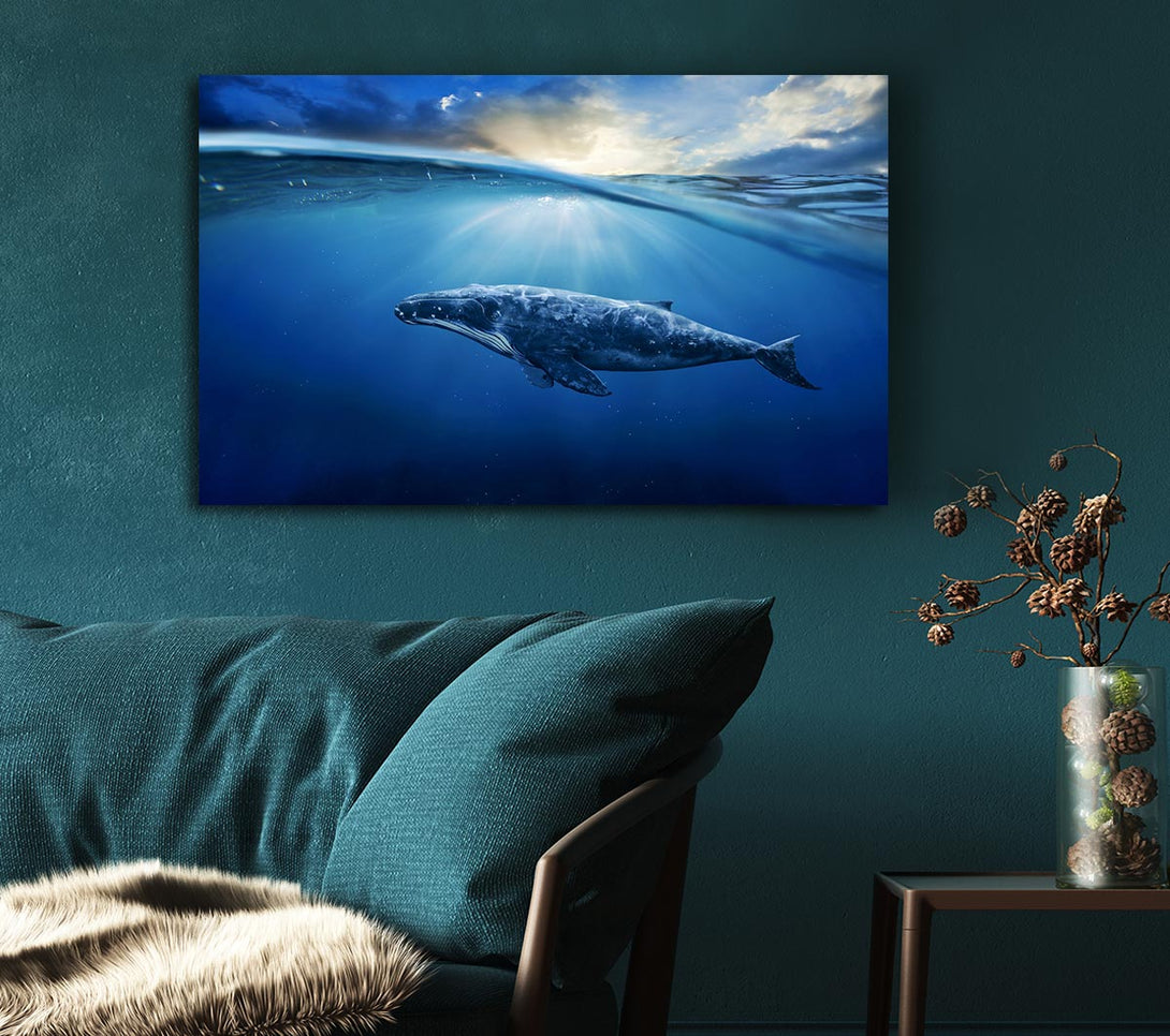 Picture of Ocean Whale Canvas Print Wall Art