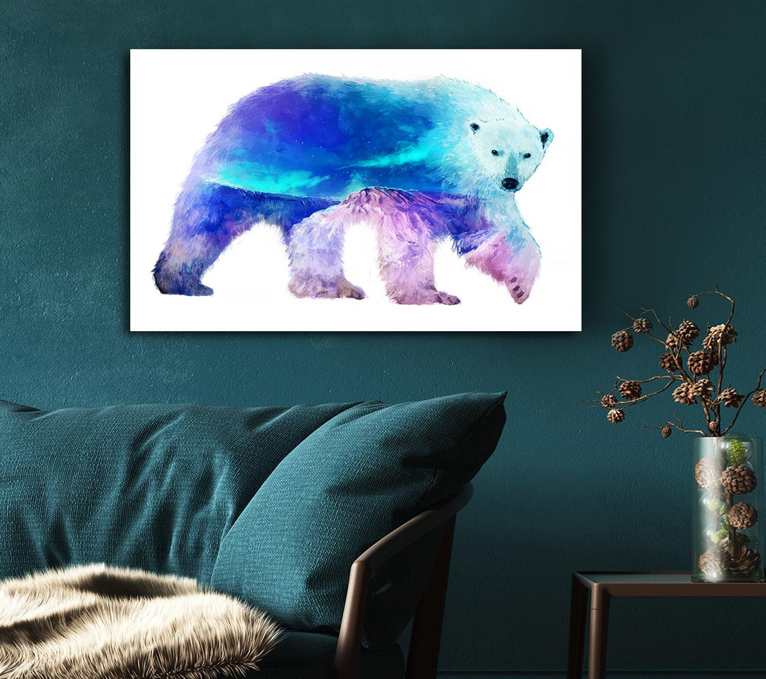 Picture of Polar Bear Glory Canvas Print Wall Art