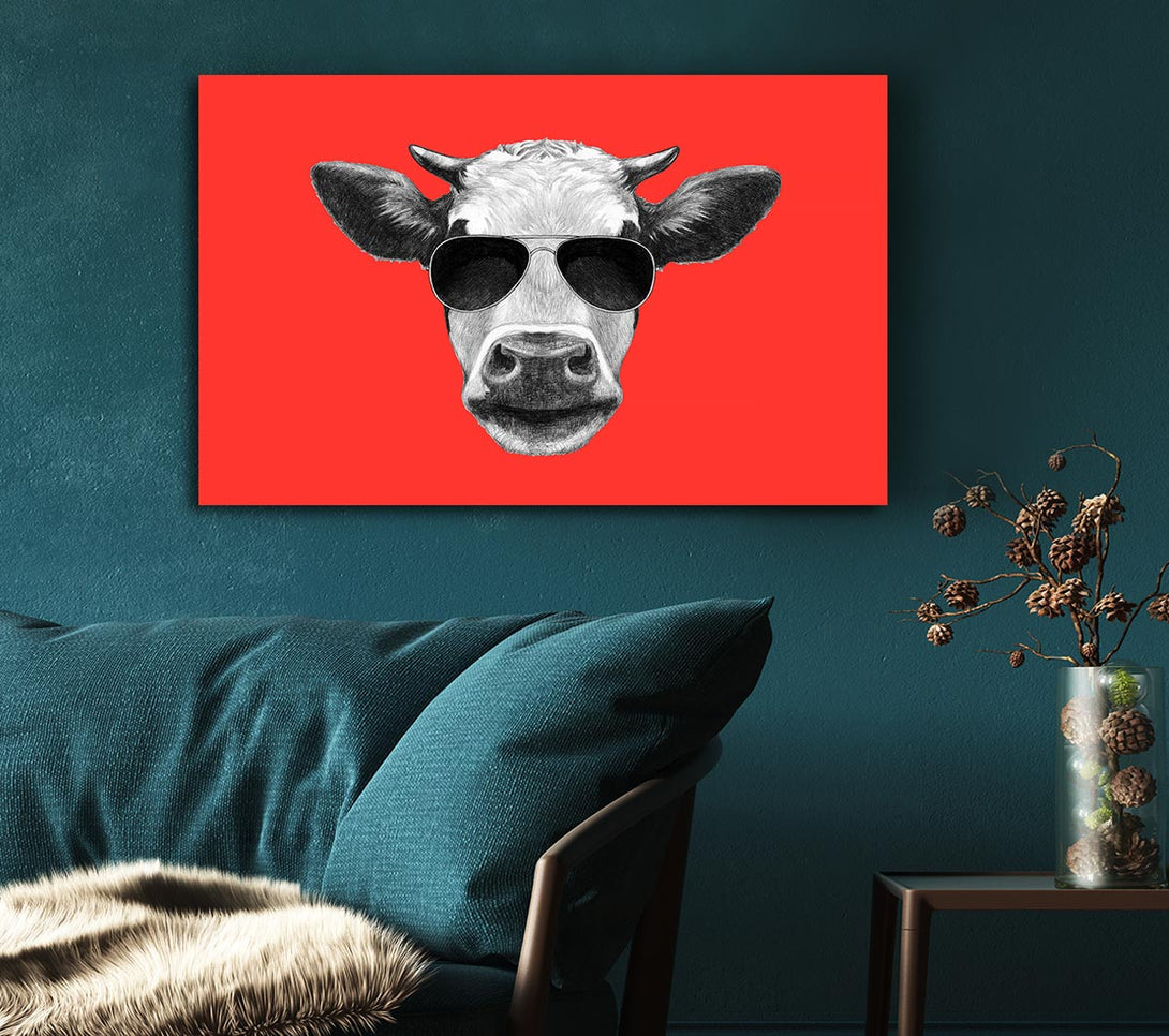 Picture of Mafia Cow Canvas Print Wall Art