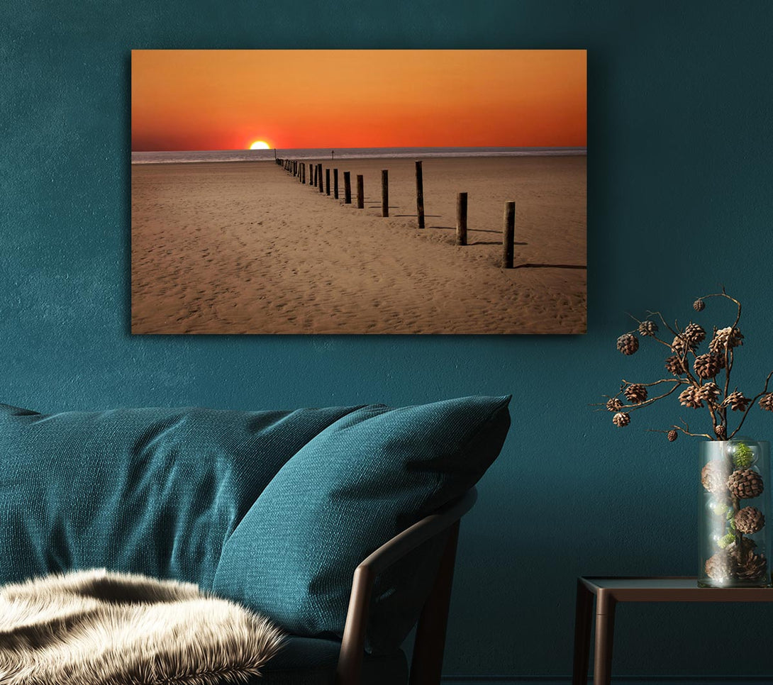 Picture of Sunset Walk Canvas Print Wall Art