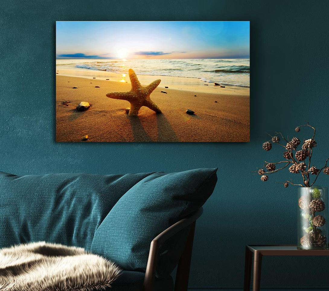 Picture of Starfish Sun Glow Canvas Print Wall Art