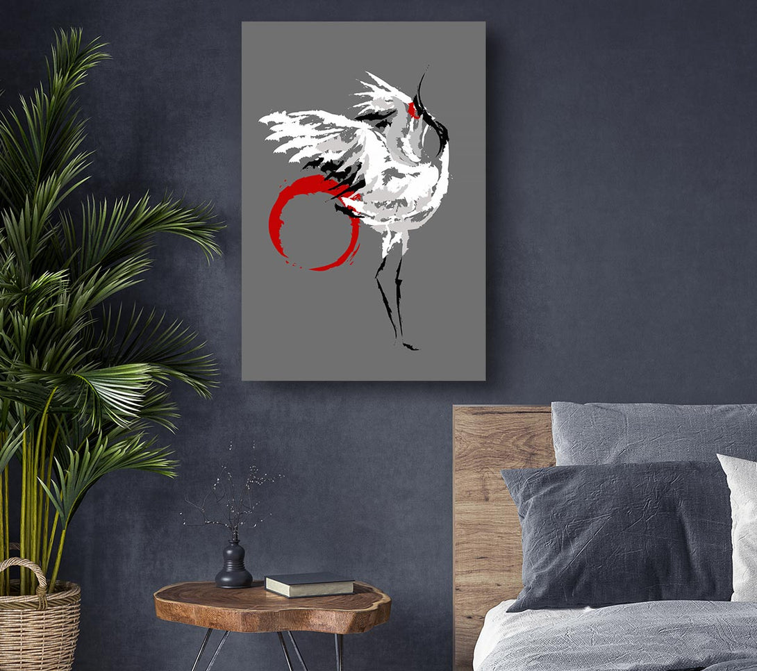 Picture of Japanese Crane 2 Canvas Print Wall Art