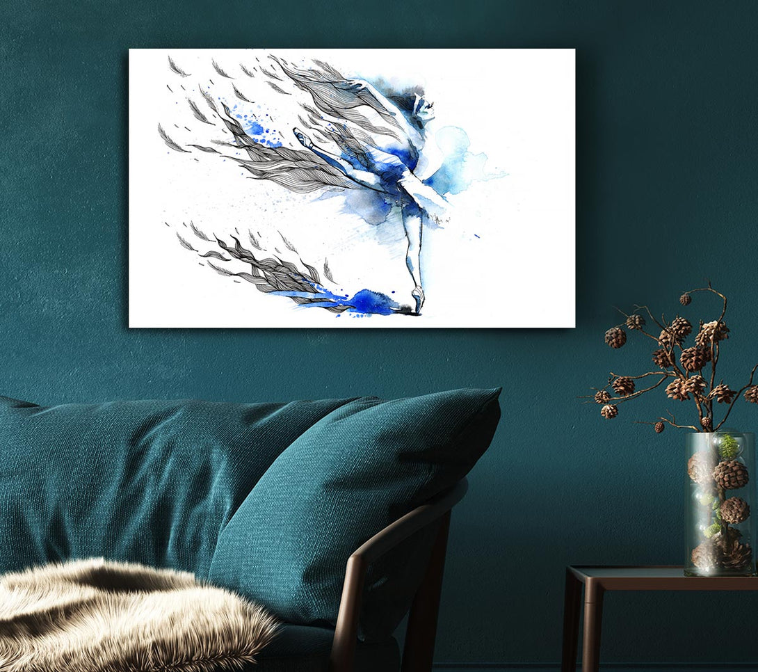 Picture of Blue Ballerina 12 Canvas Print Wall Art