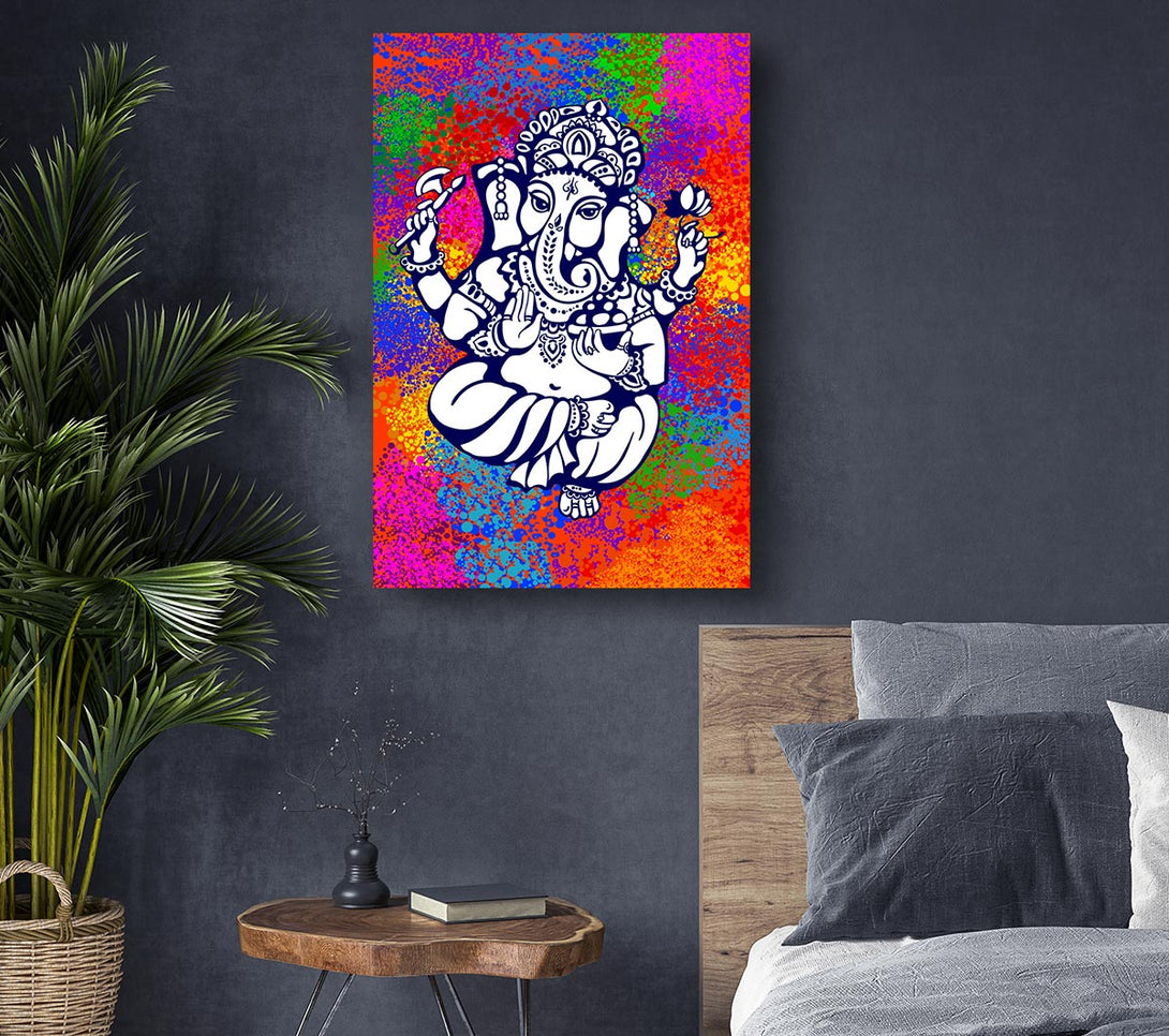 Picture of Hindu God Ganesha 8 Canvas Print Wall Art