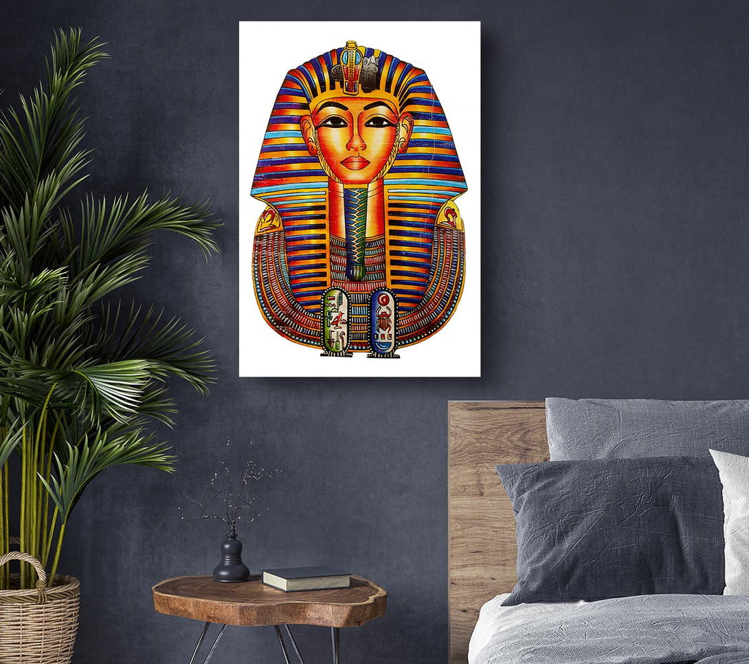 Picture of Egyptian King Tutankhamun Canvas Print Wall Art