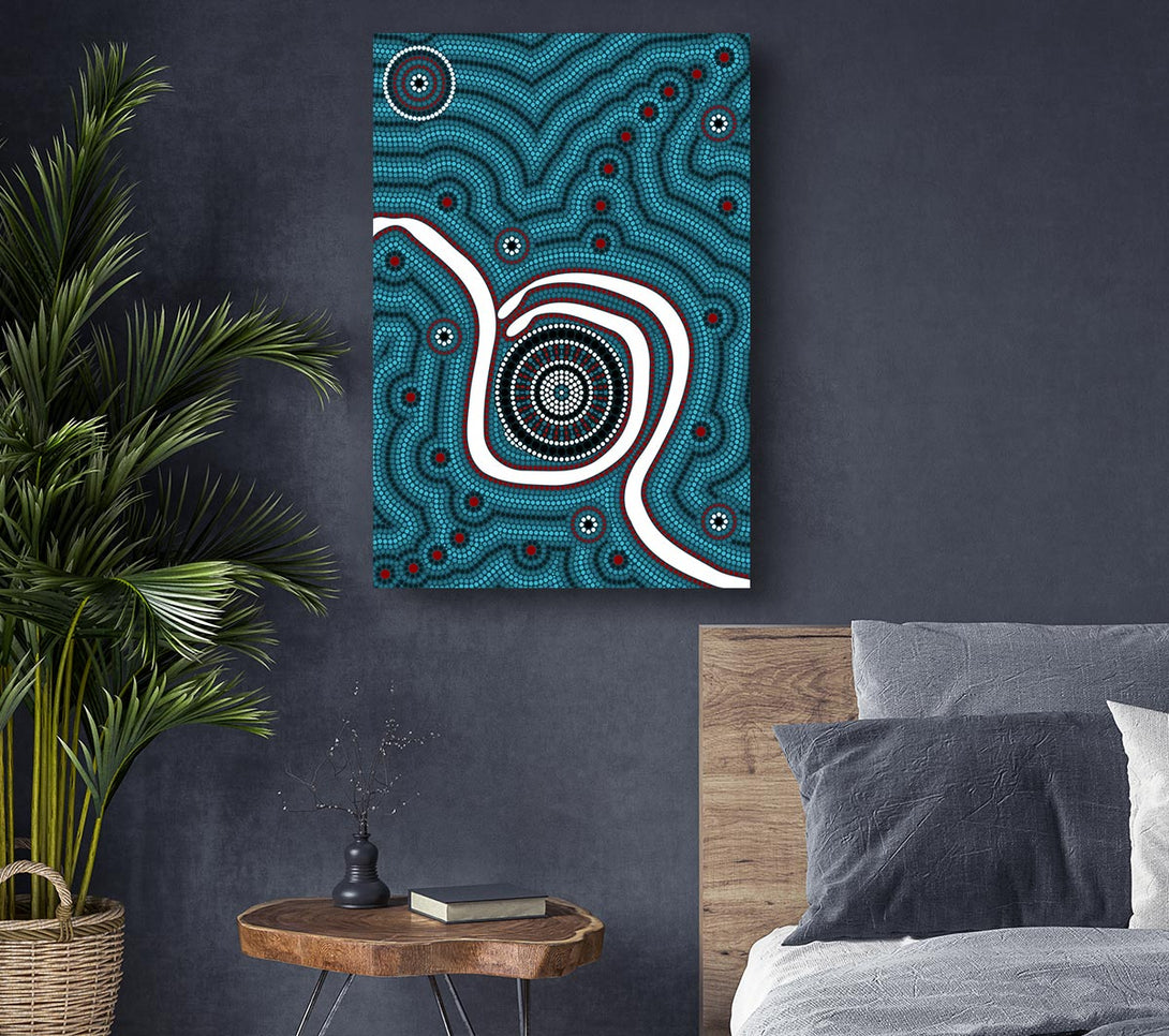 Picture of Aboriginal Pattern 1 Canvas Print Wall Art