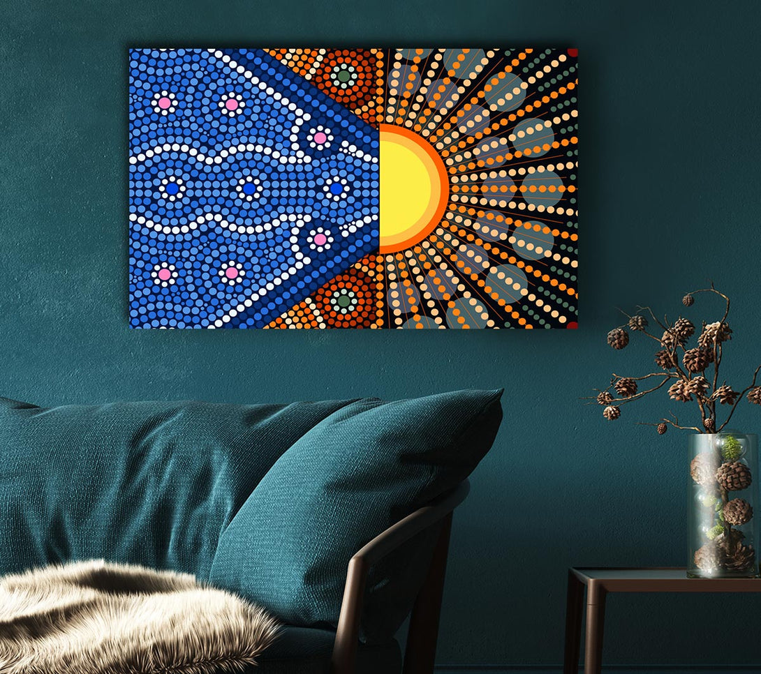 Picture of Aboriginal Pattern 9 Canvas Print Wall Art