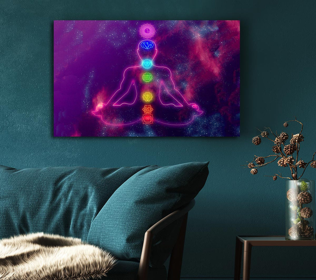 Picture of Chakra Meditation Colours 3 Canvas Print Wall Art