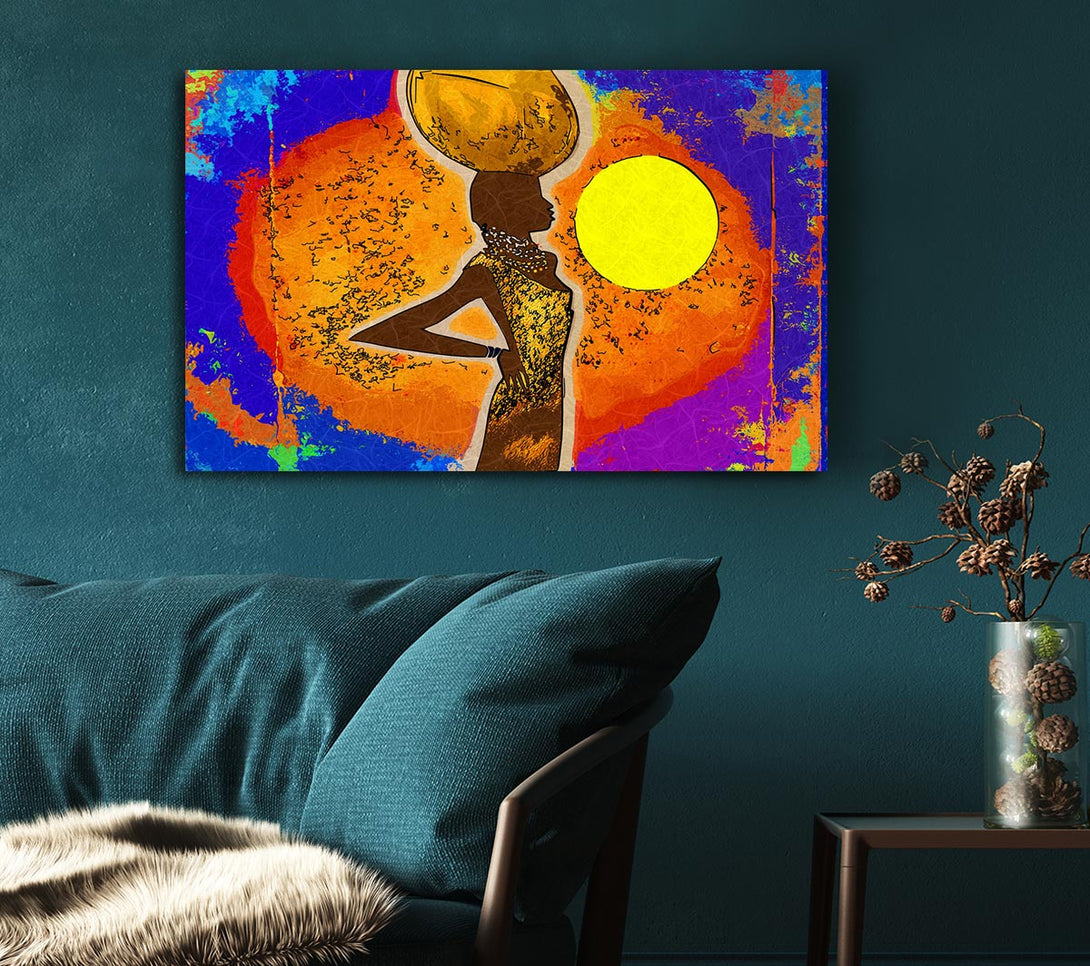 Picture of African Tribal Art 5 Canvas Print Wall Art