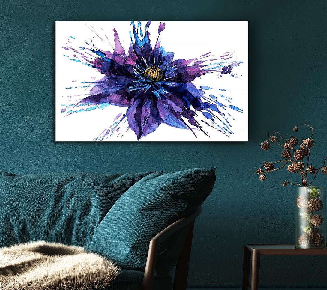 Picture of Water Lily Splash Canvas Print Wall Art