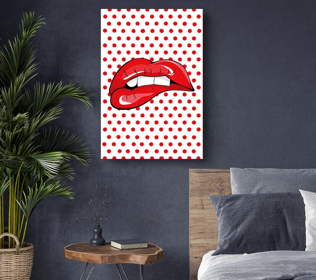 Picture of Red Lips 1 Canvas Print Wall Art