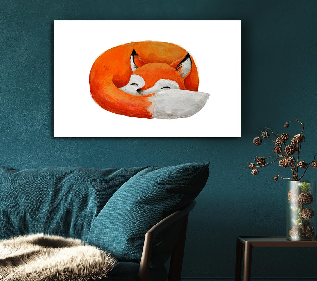 Picture of Sleeping Fox 1 Canvas Print Wall Art