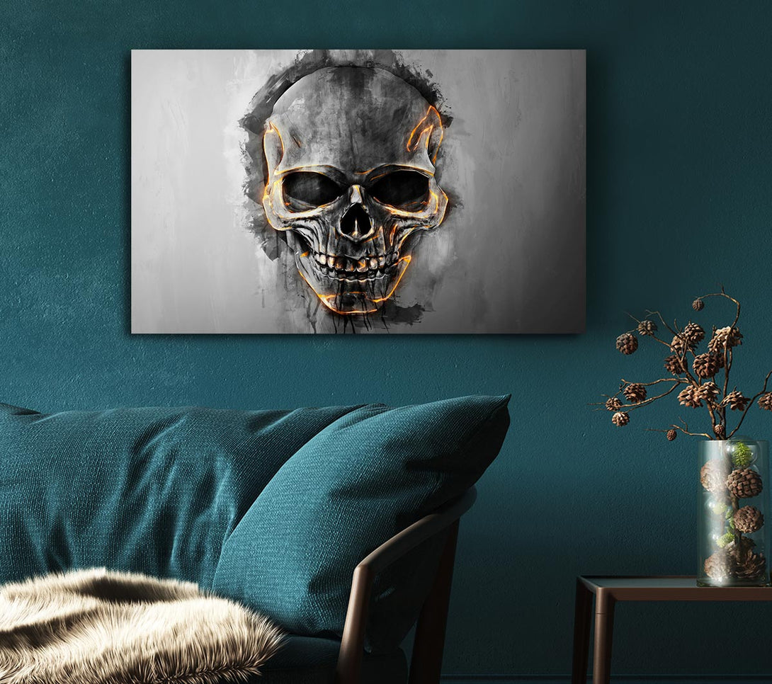 Picture of Fire Skull 1 Canvas Print Wall Art