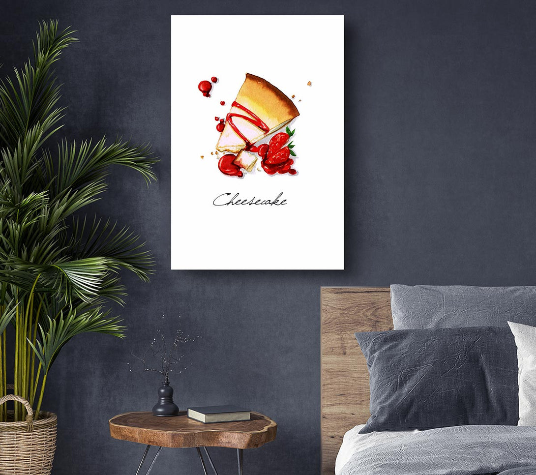 Picture of Strawberry Cheesecake Canvas Print Wall Art