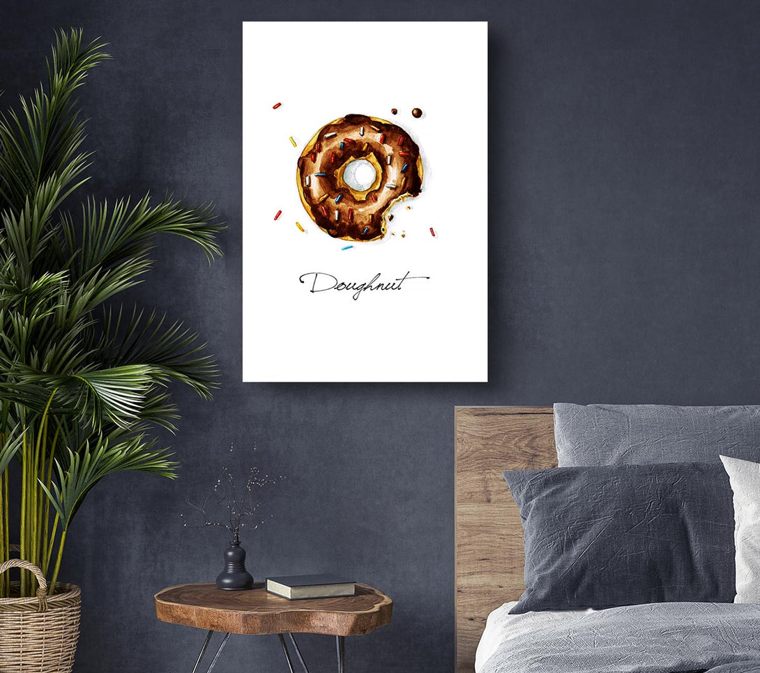 Picture of Chocolate Doughnut Canvas Print Wall Art