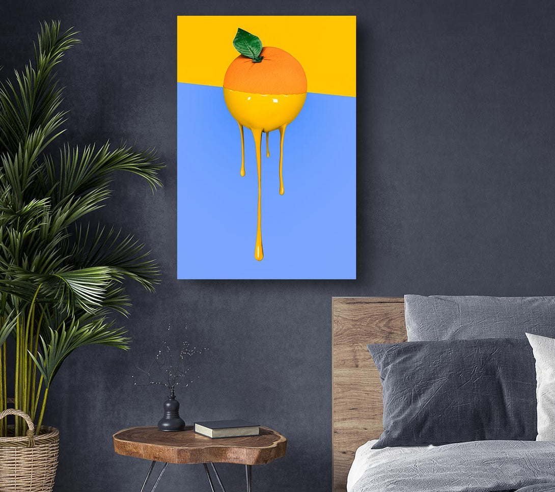 Picture of Orange Drip Canvas Print Wall Art