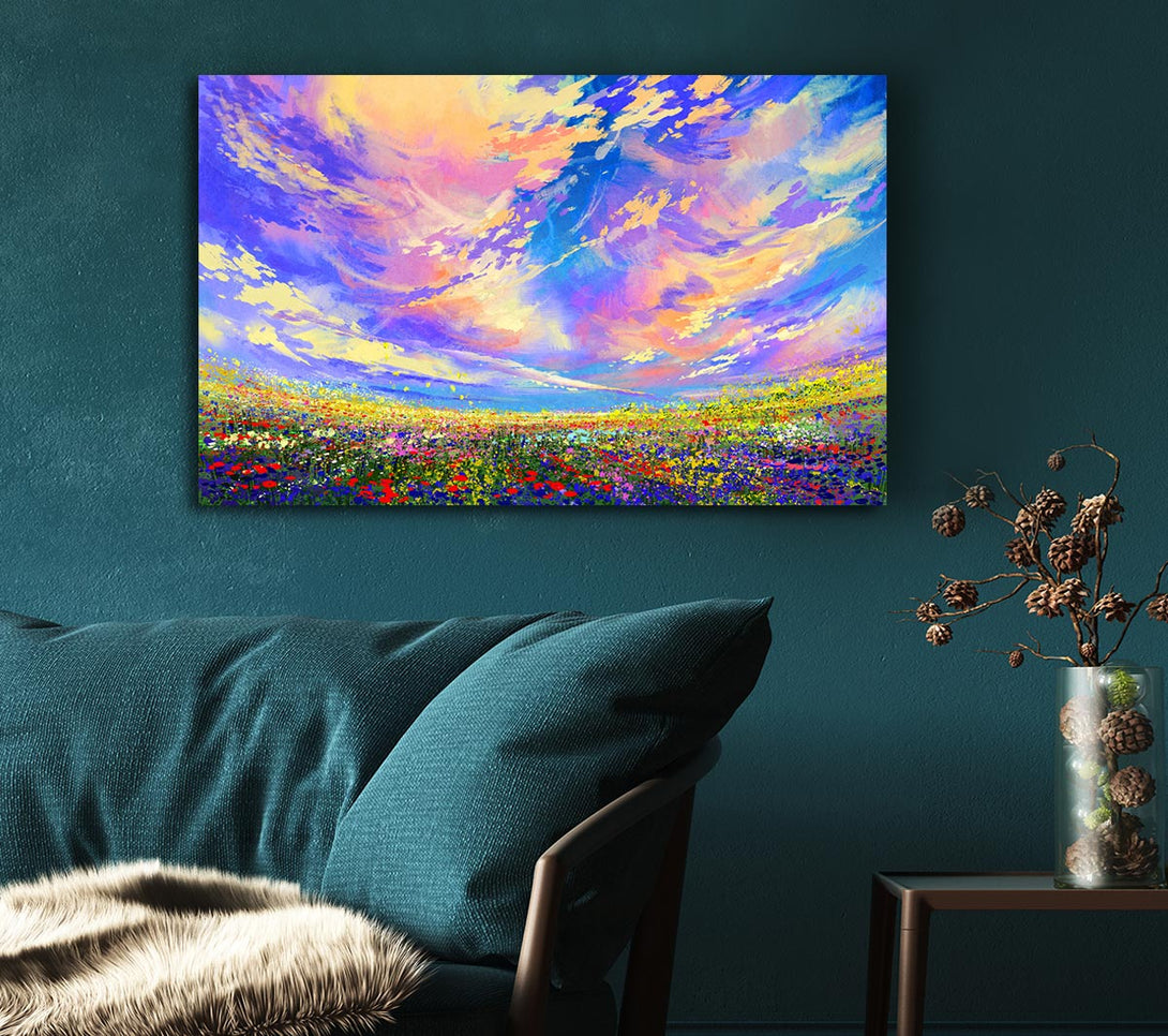 Picture of Rainbow Fields Canvas Print Wall Art