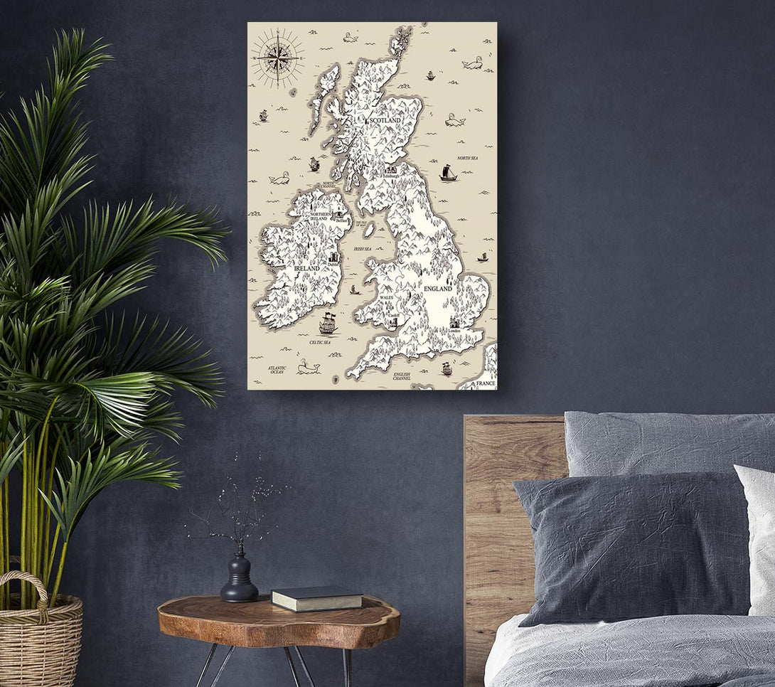 Picture of Scotland Island England And Wales Canvas Print Wall Art