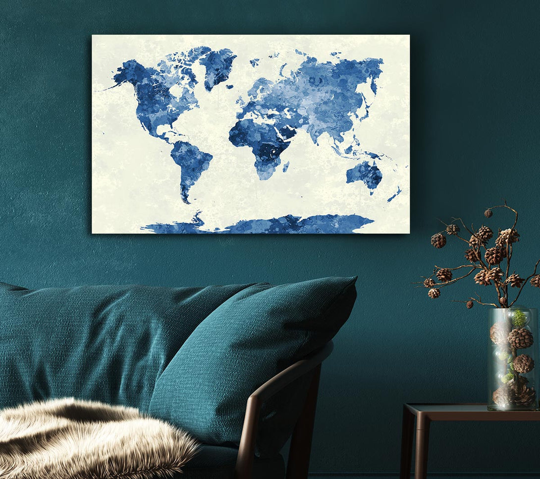 Picture of Map Of The World 4 Canvas Print Wall Art