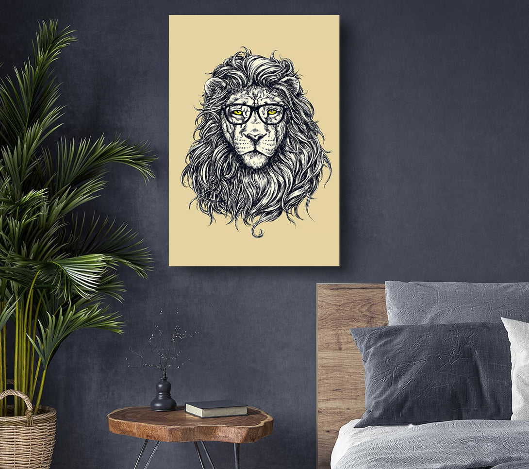 Picture of Smart Lion Canvas Print Wall Art