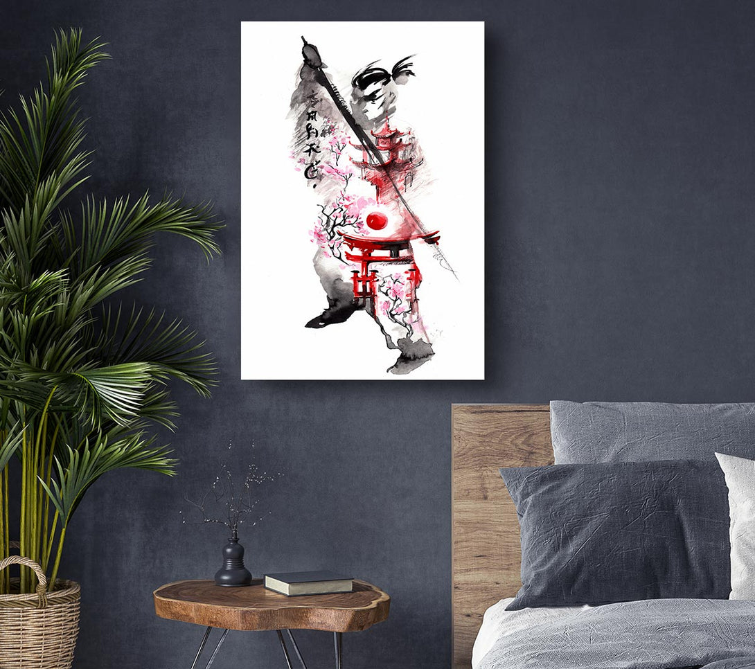 Picture of Chinese Warrior Canvas Print Wall Art