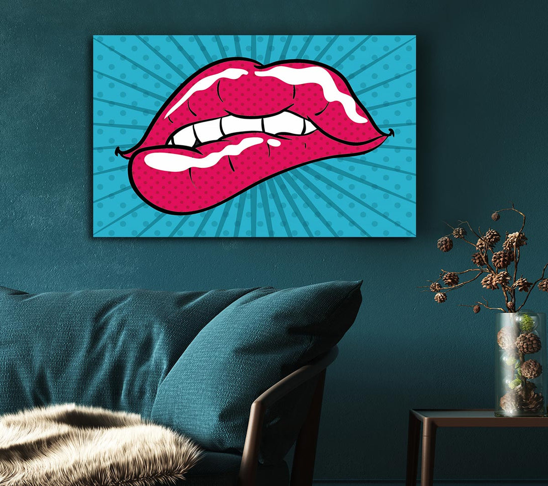 Picture of Pink Lips Canvas Print Wall Art