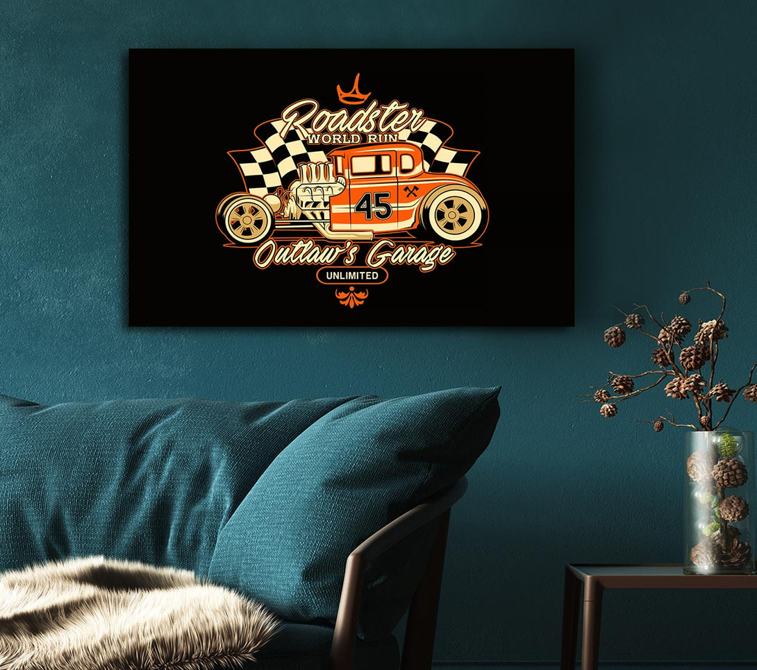 Picture of Outlaws Garage Canvas Print Wall Art