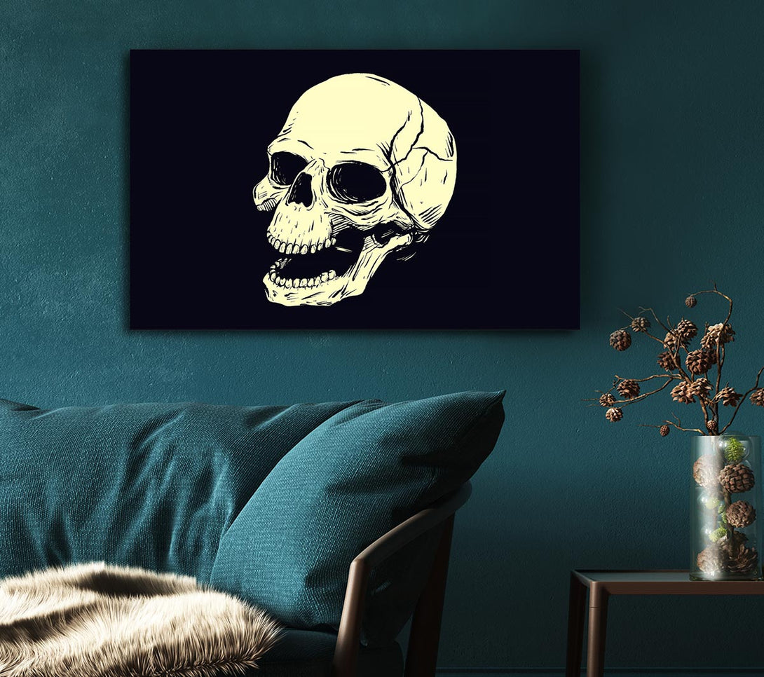 Picture of Laughing Skull Canvas Print Wall Art