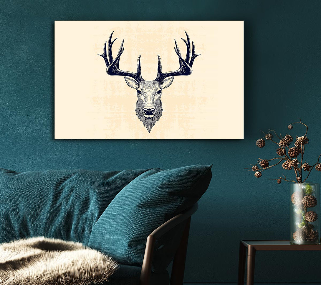 Picture of Stag Head Canvas Print Wall Art